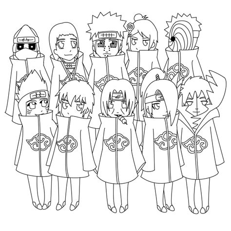 Coloriage Akatsuki